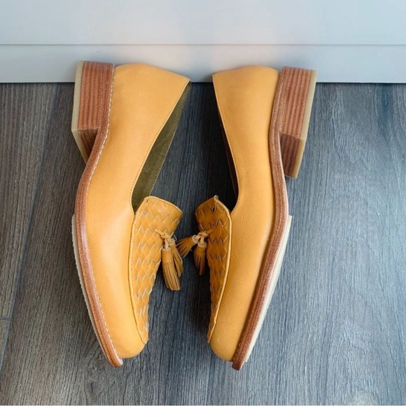 🆕New BaliELF Handmade Light Tan Nikita Woven Leather Loafers Tassel Preppy Sz 7 - Picture 5 of 9